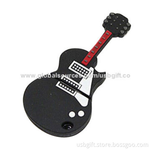 USB Flash Drive, Simulation Model, Guitar Shape, 2GB, China OEM and ODM Orders Welcomed